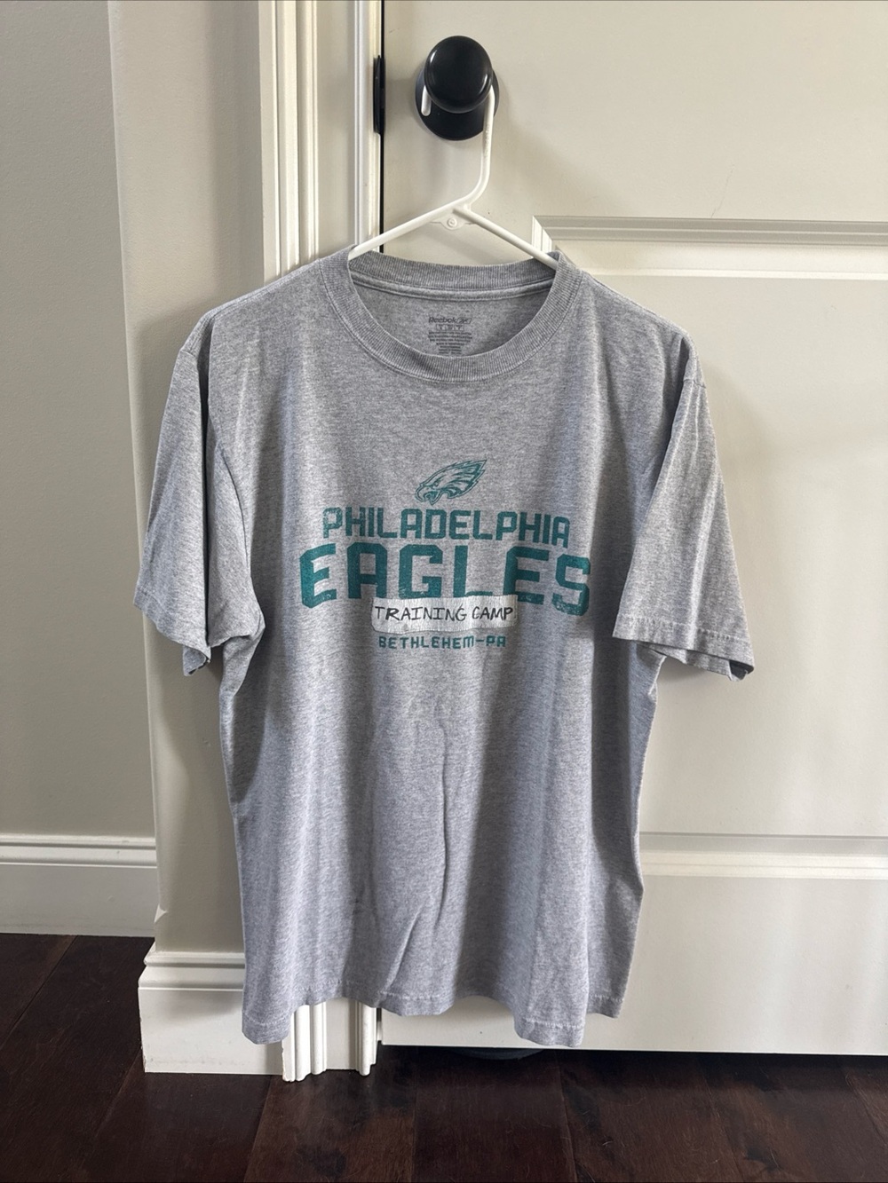 Vintage Y2K Philadelphia Eagles Gray Reebok Training Camp Tee Shirt- Mens Small
